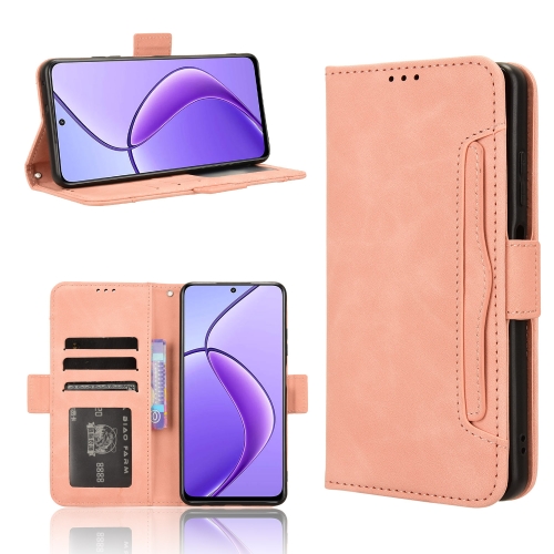 

For Realme 12 / 12x 5G Skin Feel Calf Texture Card Slots Leather Phone Case(Pink)