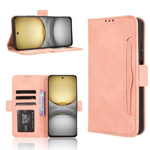 

For Realme C75 4G Skin Feel Calf Texture Card Slots Leather Phone Case(Pink)