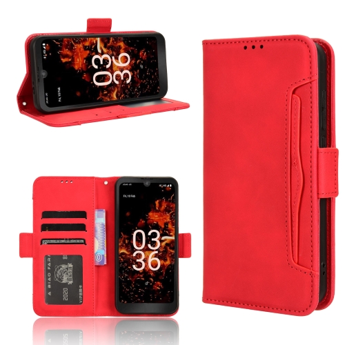 

For Orbic Fun+ 4G Skin Feel Calf Texture Card Slots Leather Phone Case(Red)