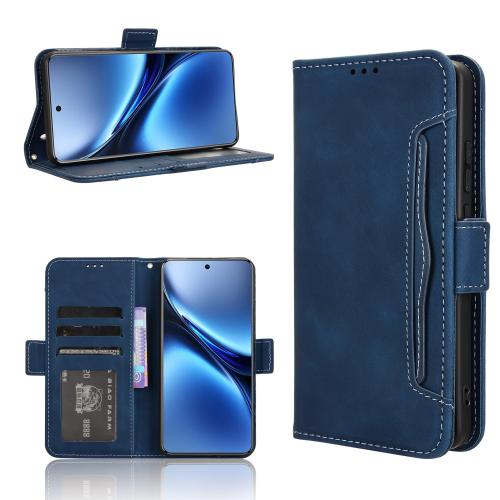 

For vivo X200 Pro 5G Skin Feel Calf Texture Card Slots Leather Phone Case(Blue)