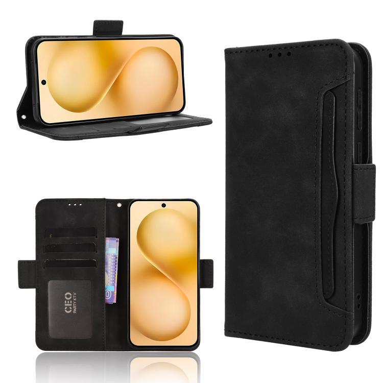 

For vivo X200 FE / S30 Pro mini Skin Feel Calf Texture Card Slots Leather Phone Case(Black)