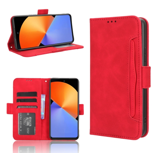 

For Infinix Note 30i Skin Feel Calf Texture Card Slots Leather Phone Case(Red)