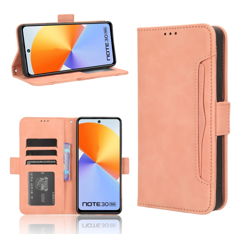 

For Infinix Note 30 4G Skin Feel Calf Texture Card Slots Leather Phone Case(Pink)