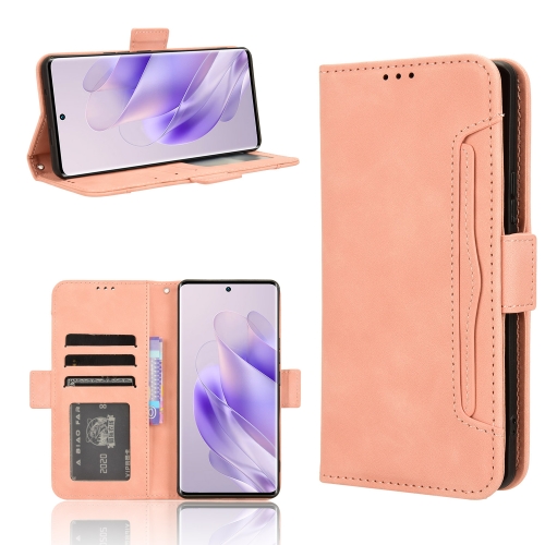 

For Infinix Zero 30 4G Skin Feel Calf Texture Card Slots Leather Phone Case(Pink)