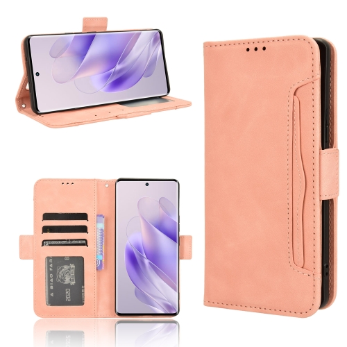 

For Infinix Zero 30 5G Skin Feel Calf Texture Card Slots Leather Phone Case(Pink)