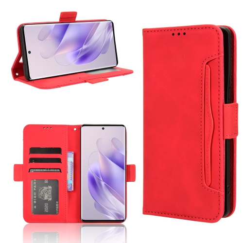 

For Infinix Zero 30 5G Skin Feel Calf Texture Card Slots Leather Phone Case(Red)