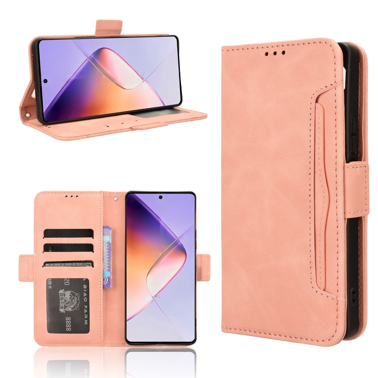 

For Infinix Note 40 4G Skin Feel Calf Texture Card Slots Leather Phone Case(Pink)