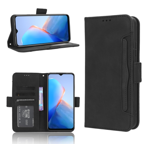 

For Tecno Camon 20 Pro Skin Feel Calf Texture Card Slots Leather Phone Case(Black)