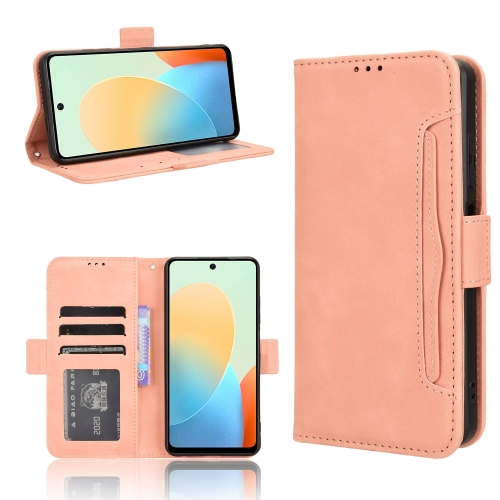 

For Tecno Spark Go 2024 / Spark 20C Skin Feel Calf Texture Card Slots Leather Phone Case(Pink)