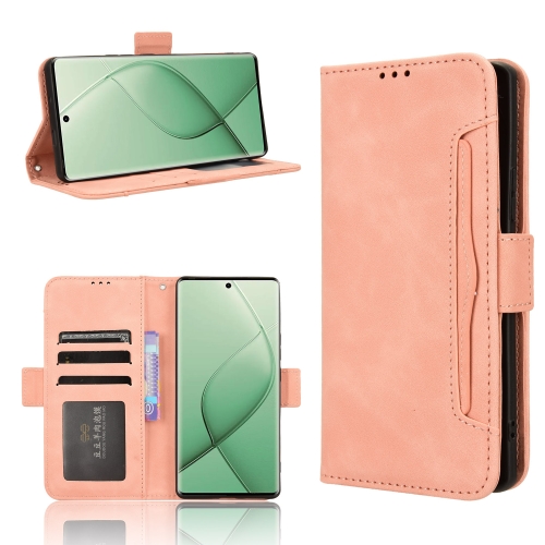 

For Tecno Spark 20 Pro+ 4G KJ7 Skin Feel Calf Texture Card Slots Leather Phone Case(Pink)