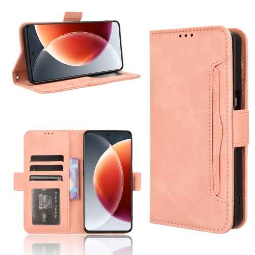 

For Tecno Camon 30 Premier 5G Skin Feel Calf Texture Card Slots Leather Phone Case(Pink)