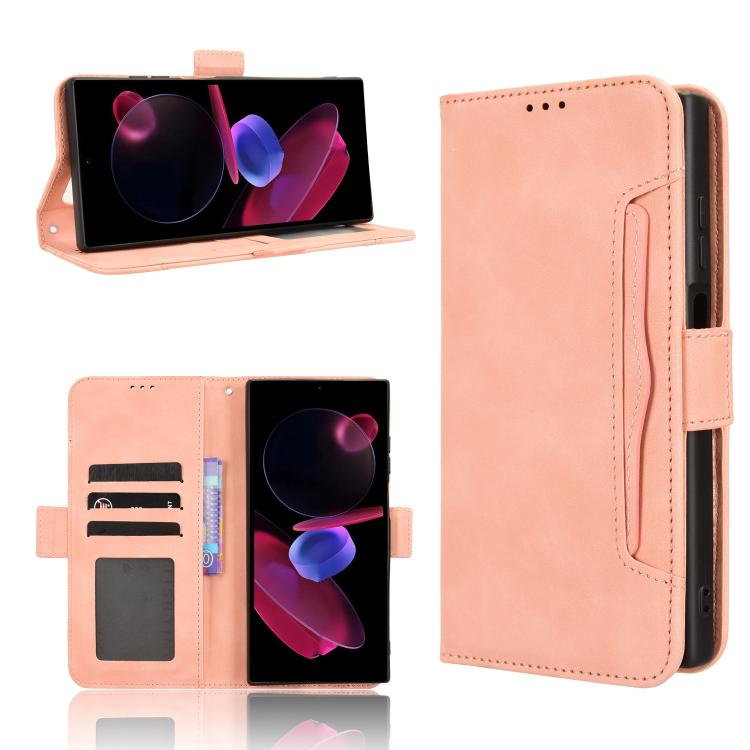 

For Oukitel C62 / C62 Pro Skin Feel Calf Texture Card Slots Leather Phone Case(Pink)