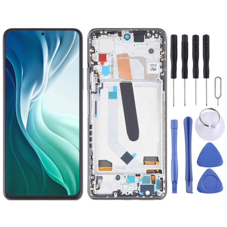 

OLED LCD Screen For Xiaomi Mi 11i Digitizer Full Assembly with Frame(Black)