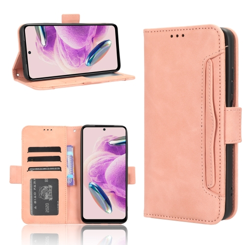 

For Xiaomi Redmi Note 12S 4G Skin Feel Calf Texture Card Slots Leather Phone Case(Pink)