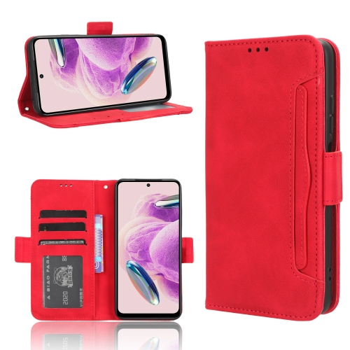 

For Xiaomi Redmi Note 12S 4G Skin Feel Calf Texture Card Slots Leather Phone Case(Red)