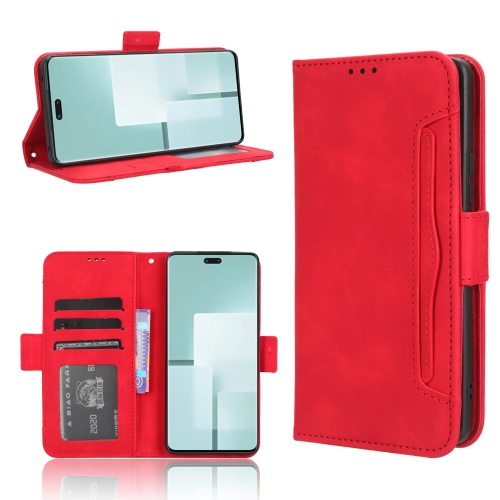 

For Xiaomi Civi 3 Skin Feel Calf Texture Card Slots Leather Phone Case(Red)