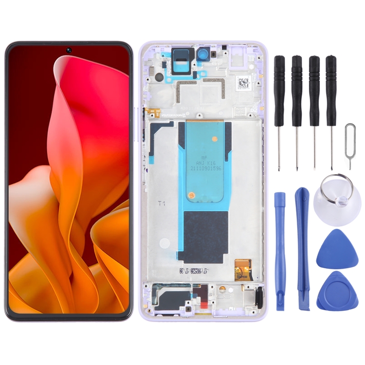 

LCD Screen For Xiaomi 11i HyperCharge 5G Digitizer Full Assembly with Frame(Purple)