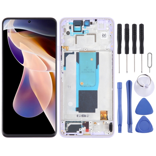 

LCD Screen For Xiaomi Redmi Note 11 Pro+ 5G Digitizer Full Assembly with Frame(Purple)