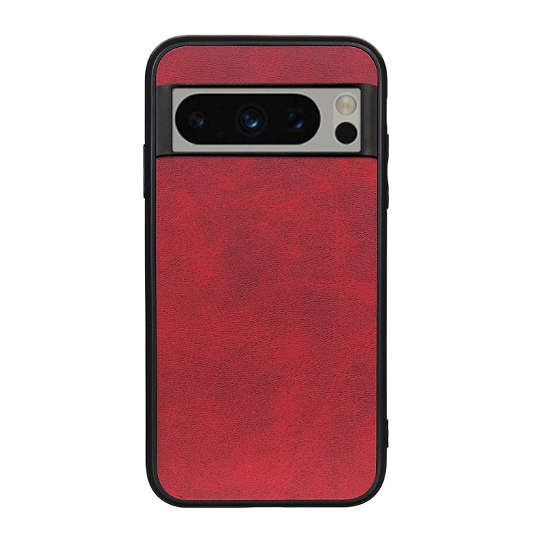 

For Google Pixel 8 Pro Two-color Calf Texture Shockproof Phone Case(Red)