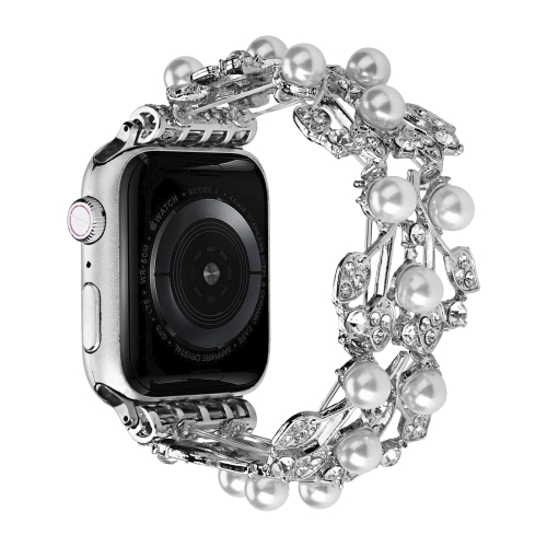 

Four-leaf Bead Metal Watch Band For Apple Watch 42mm(Silver)