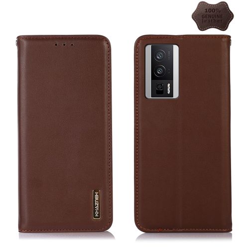 

For Xiaomi Redmi K60 / K60 Pro / Poco F5 Pro KHAZNEH Nappa Top Layer Cowhide Leather Phone Case(Brown)