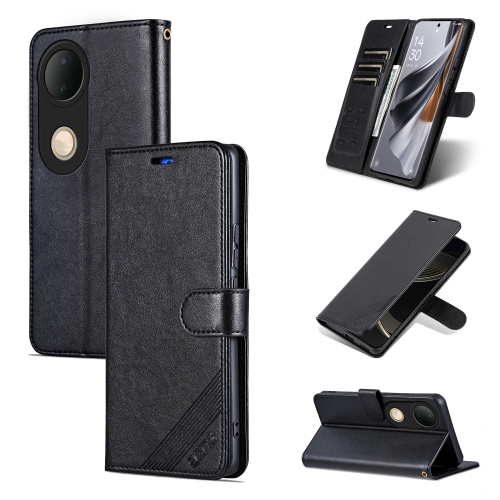 

For vivo S20 AZNS Sheepskin Texture Flip Leather Phone Case(Black)