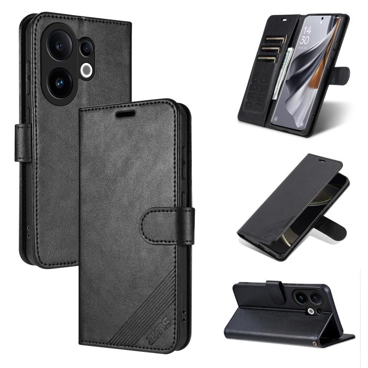 

For vivo S30 AZNS Sheepskin Texture Flip Leather Phone Case(Black)