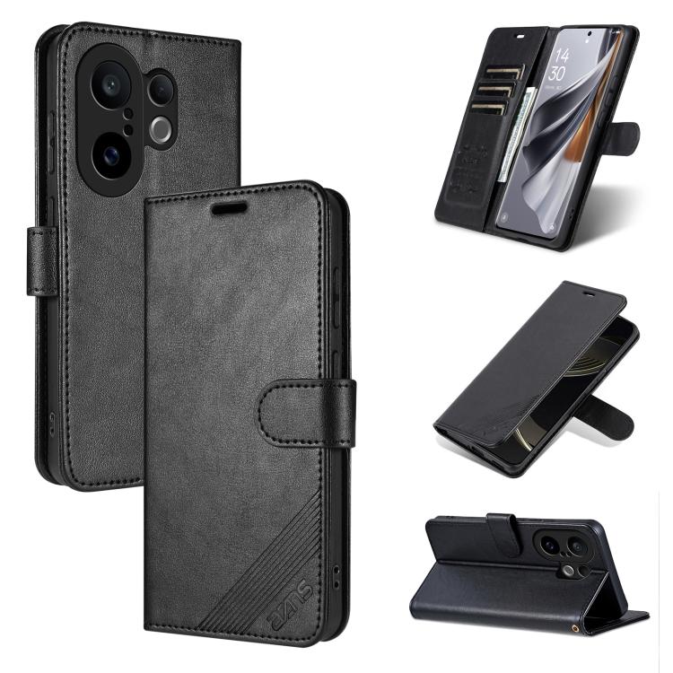 

For vivo S30 Pro Mini AZNS Sheepskin Texture Flip Leather Phone Case(Black)
