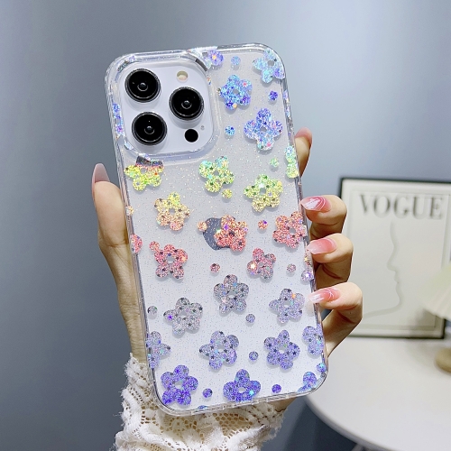 

For iPhone 14 Pro Little Star Series Glitter Powder TPU Phone Case(Lucky Clover)