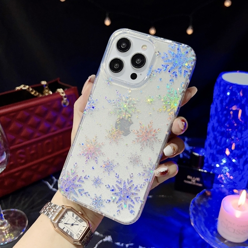 

For iPhone 13 Pro Little Star Series Glitter Powder TPU Phone Case(Snowflake)