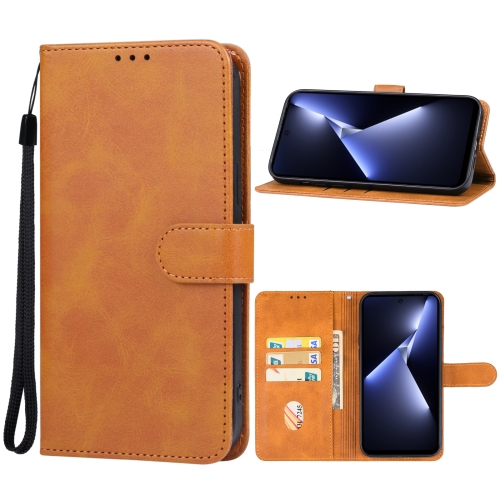 

For Tecno Pova 5 Pro Leather Phone Case(Brown)