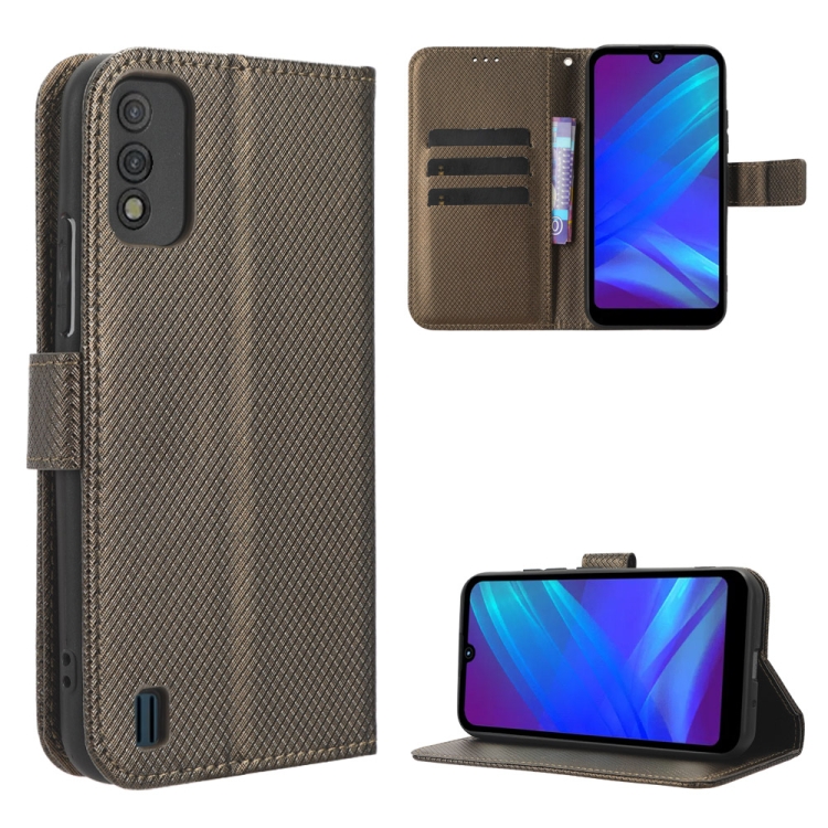

For Itel A26 Diamond Texture Leather Phone Case(Brown)