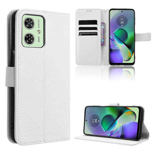 

For Motorola Moto G64 5G / G64y 5G Diamond Texture Leather Phone Case(White)