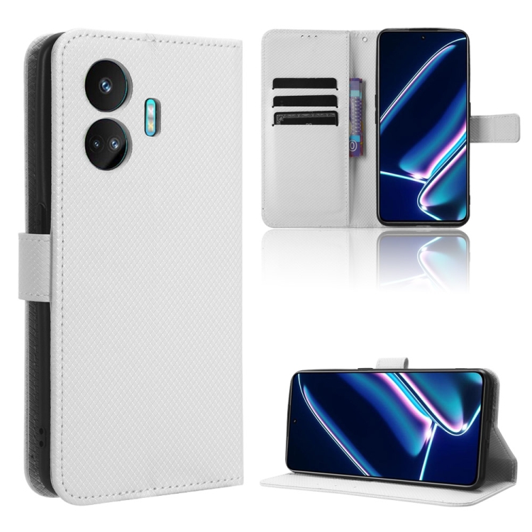 

For Realme GT Neo5 SE Diamond Texture Leather Phone Case(White)