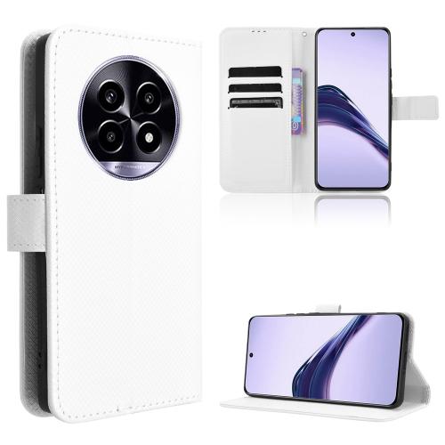 

For Realme 14 Pro Lite 5G Diamond Texture Leather Phone Case(White)