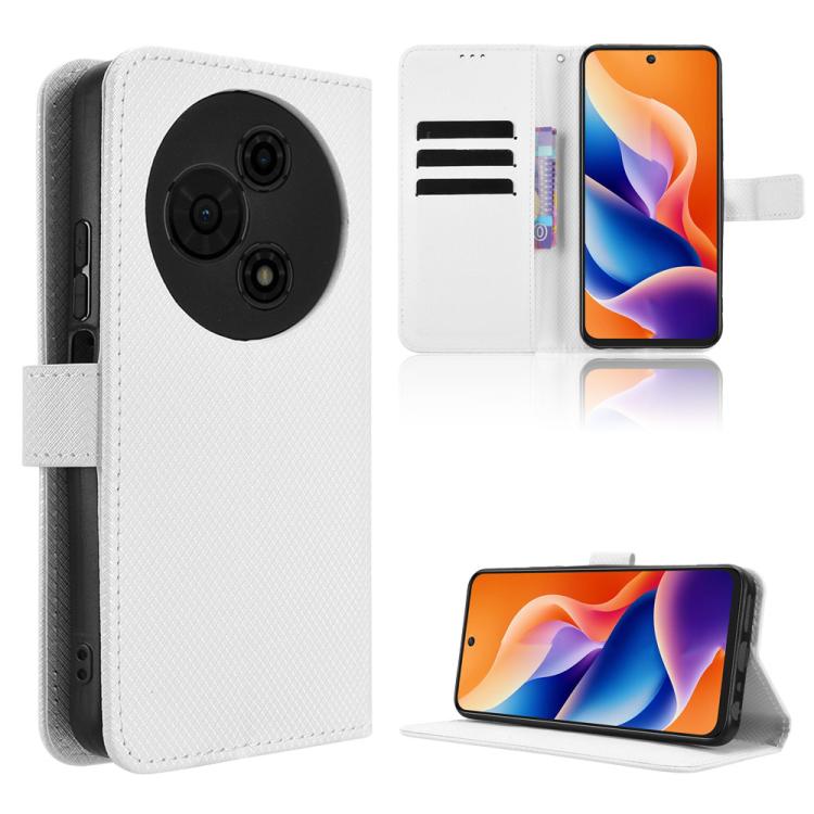 

For TCL 605 / 60 SE Diamond Texture Leather Phone Case(White)