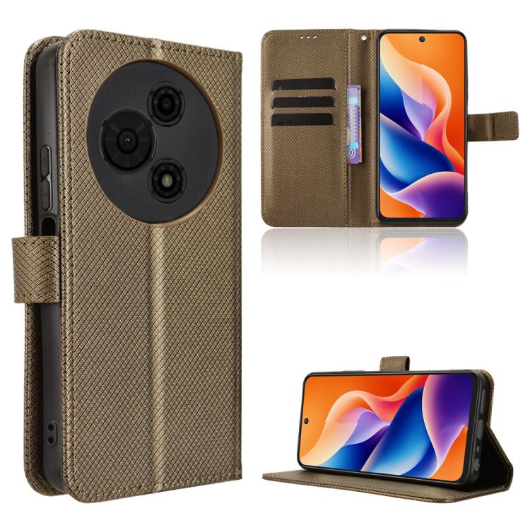 

For TCL 605 / 60 SE Diamond Texture Leather Phone Case(Brown)