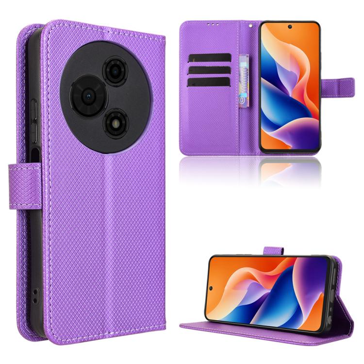 

For TCL 605 / 60 SE Diamond Texture Leather Phone Case(Purple)