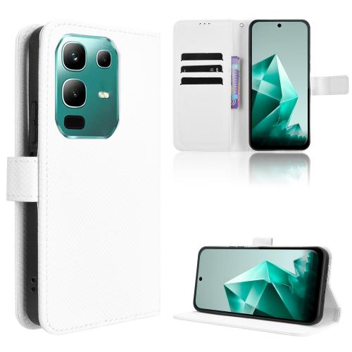 

For Infinix Note 50x 5G Diamond Texture Leather Phone Case(White)