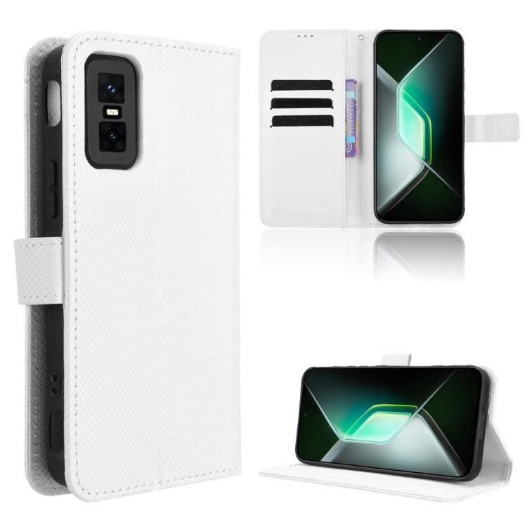 

For Infinix GT 30 Pro 5G Diamond Texture Leather Phone Case(White)