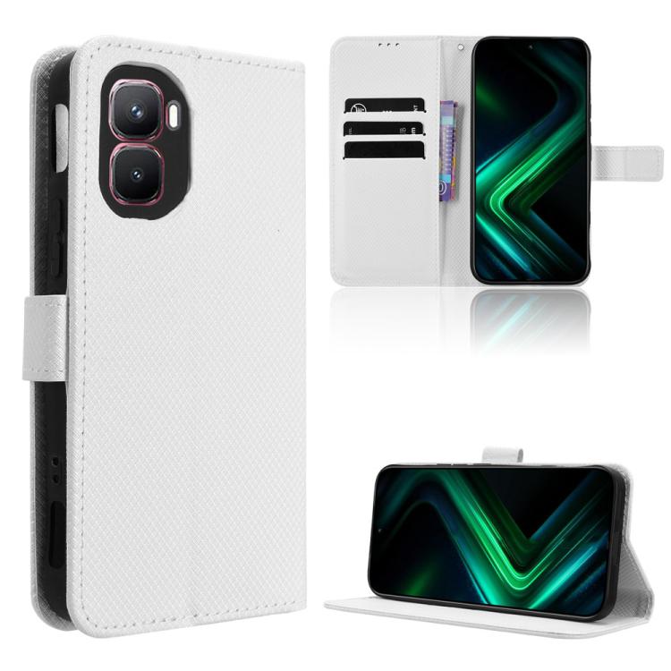 For Infinix GT 50 Pro 5G Diamond Texture Leather Phone Case(White)