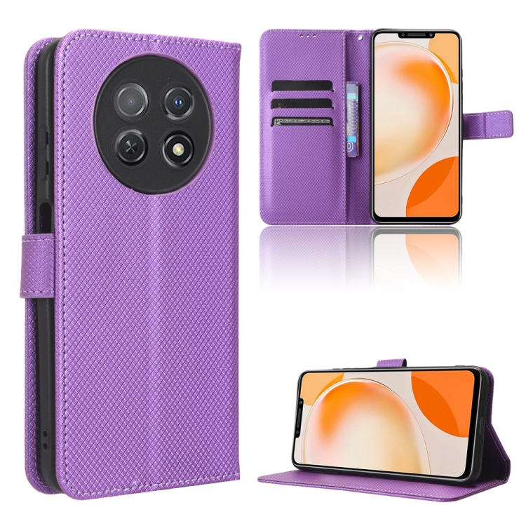 

For Huawei Enjoy 60X Diamond Texture Leather Phone Case(Purple)