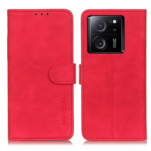 

For Xiaomi 13T 5G / Redmi K60 Ultra 5G KHAZNEH Retro Texture Flip Leather Phone Case(Red)