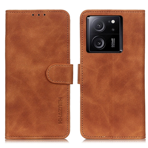 

For Xiaomi 13T 5G / Redmi K60 Ultra 5G KHAZNEH Retro Texture Flip Leather Phone Case(Brown)