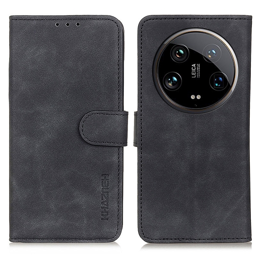 

For Xiaomi 14 Ultra KHAZNEH Retro Texture Flip Leather Phone Case(Black)