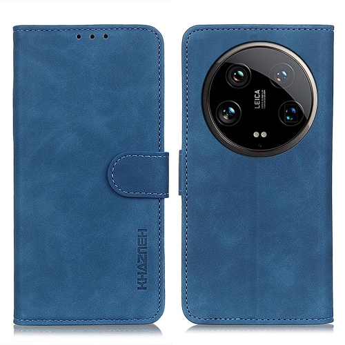 

For Xiaomi 14 Ultra KHAZNEH Retro Texture Flip Leather Phone Case(Blue)