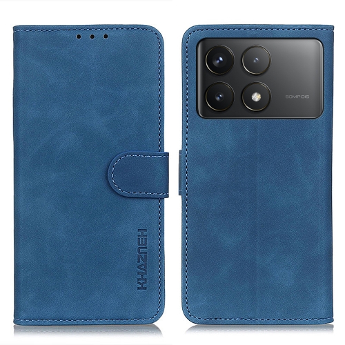 

For Xiaomi Redmi K70 5G / K70 Pro 5G KHAZNEH Retro Texture Flip Leather Phone Case(Blue)