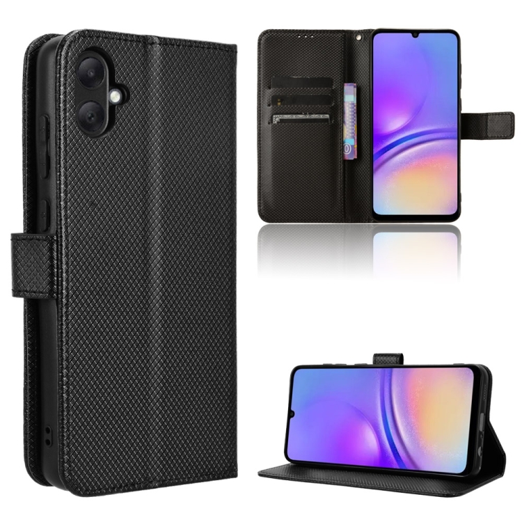 

For Samsung Galaxy A05 4G Diamond Texture Leather Phone Case(Black)