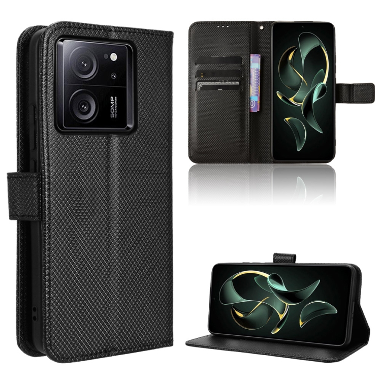 

For Xiaomi 13T / 13T Pro Diamond Texture Leather Phone Case(Black)