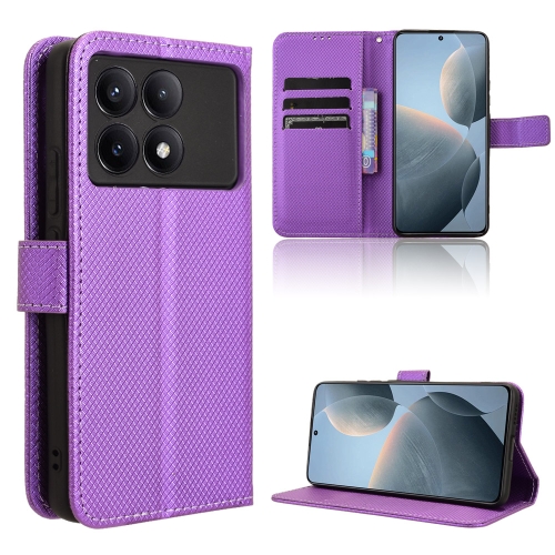 

For Xiaomi Redmi K70 / K70 Pro Diamond Texture Leather Phone Case(Purple)